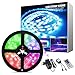 ShinePick Ruban LED 5M, Bande LED 5050 RGB IP65 Lumière Multicolore Bandeau LED Auto-adhésif avec Télécommande Décoration pour l'Intérieur et l'extérieur dans Noël, Fête