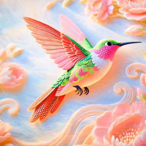 Image of RUMPS 3D Digital Printed Double Bedsheet Flat | Premium Knitted Cotton MicroFabric 90x100 Inch Bed Sheet with 2 Pillow Covers, Cute Cartoon Blue Bird (7D Digital bedheet 06)