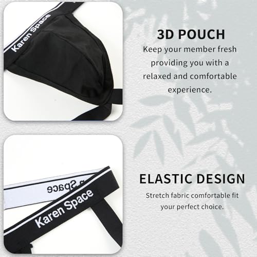 KAREN SPACE Sexy Athletic Supporters Men's Underwear Breathable Jockstrap Mens Cotton Thong3