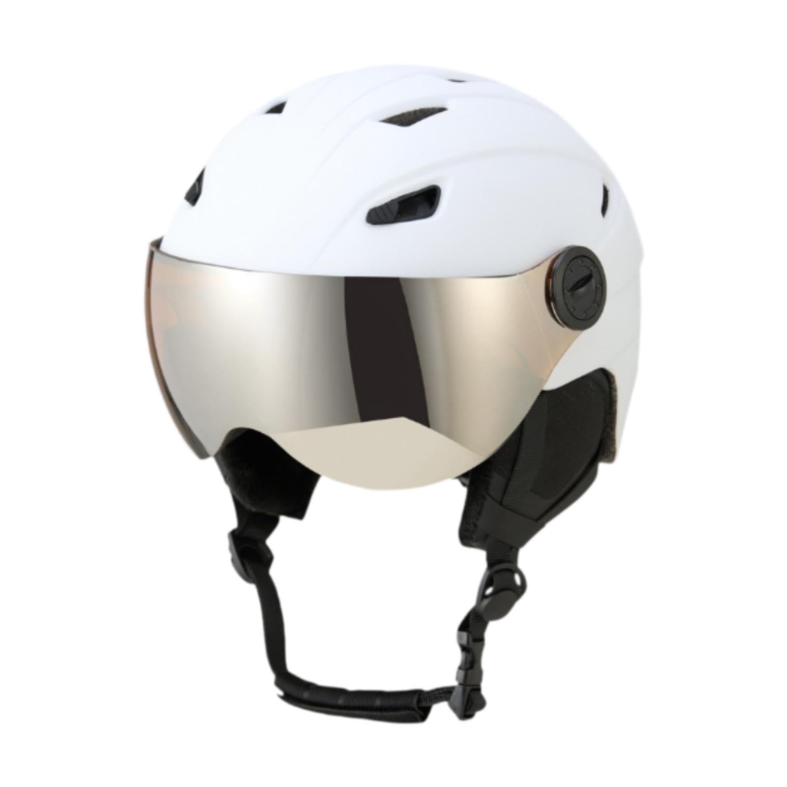 Casque de Ski avec Lunettes, Casque de Neige Respirant pour Femmes et Hommes, léger, réglable, résistant aux Chocs, Casque de Snowboard