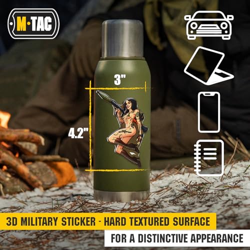 Image of M-Tac Morale Sticker Tactical Girl - 3D Tactical Military Sticker for Laptop, Tablet, Phone, Notebook, Car Bumper, Hard Hat (№9 RPG Hooligan)