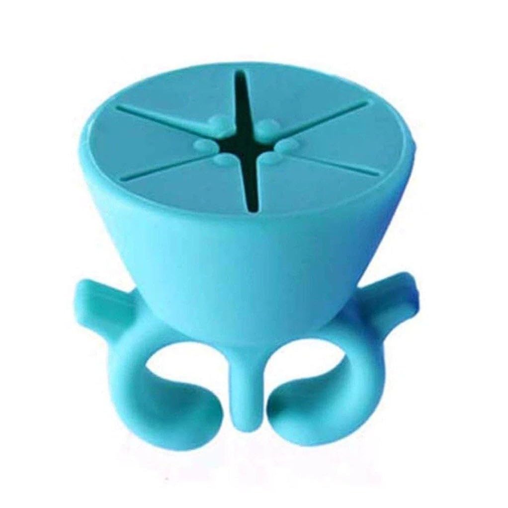 GEATHJE Nail Polish Holder Ring with Stand | Flexible Silicone Finger Ring Varnish Holder | Wearable Nail Polish Bottle Holder for Manicure & Pedicure Accessories-image-7