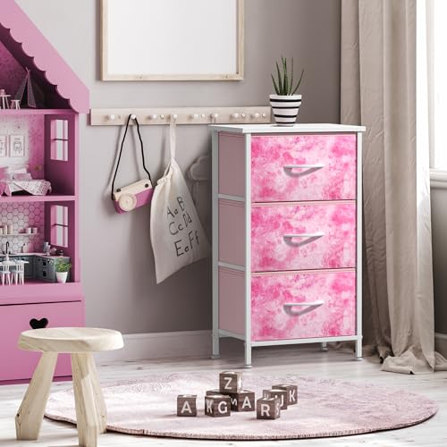 image for Sorbus Nightstand Storage Organizer Chest with 3 Drawers - Kids Girls,