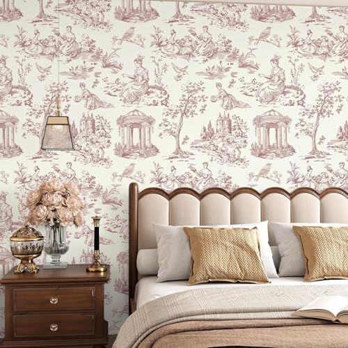 Image of Peel and Stick Wallpaper Floral Flowers Leaves Vinatge Woodland Forest Watercolor Birds Elegant Pattern Design Tropical Wallpaper Contact Paper Botanical Wallpaper Removable Wall Decor 16.5By87INCH
