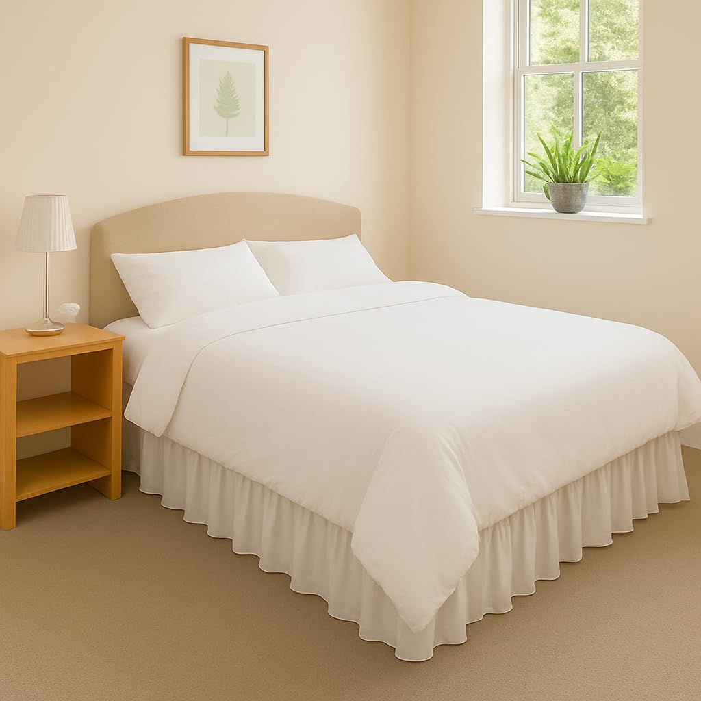 Super King Size Terry Waterproof Duvet Protector 260 x 220cms Optical White