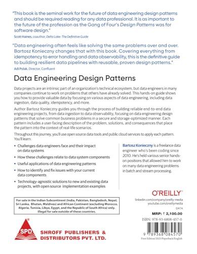 Image of Data Engineering Design Patterns: Recipes for Solving the Most Common Data Engineering Problems (Grayscale Indian Edition)