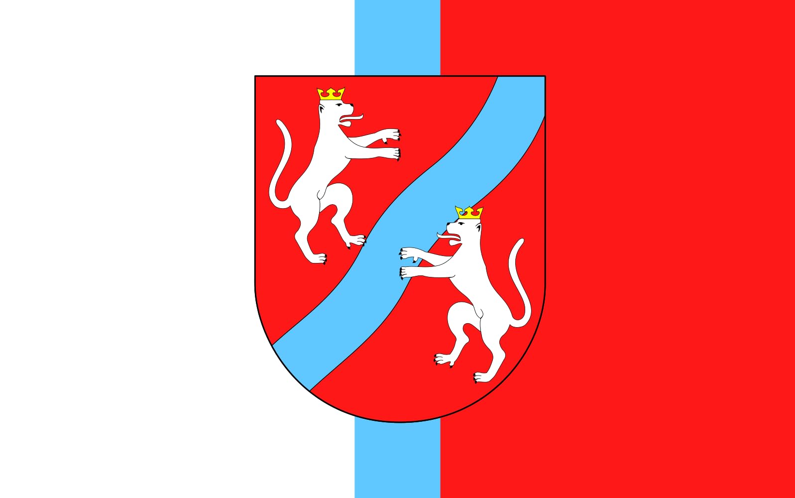 Drapeau XL POL gmina Mełgiew format paysage de 2.16m² pour mât extérieur