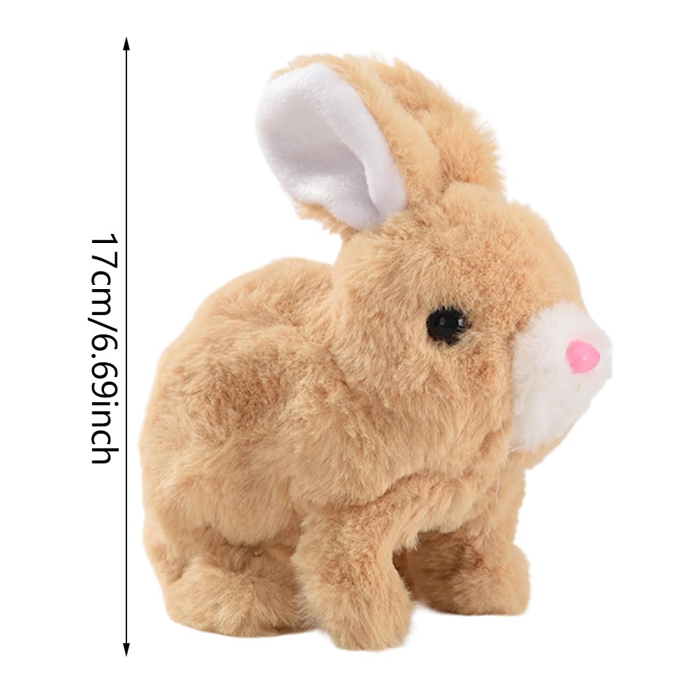 Conejito De Peluche Interactivo Con Movimientos – Salta, Mueve Las Orejas Y Reacciona Al Tacto – Juguete De Pascua Realista Para Niños De Todas Las Edades