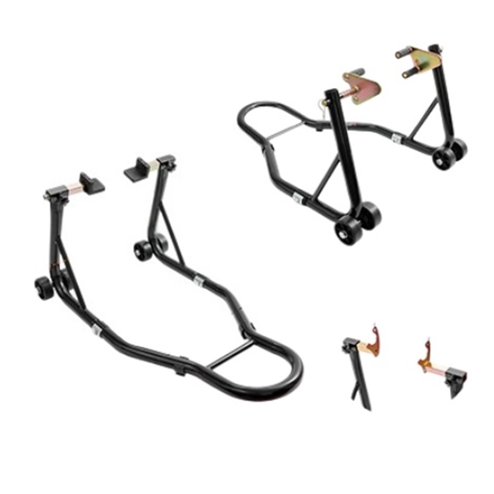 Cavalletto Moto Cavalletto Moto Sollevatore Da 850 Libbre Combo Anteriore Posteriore E Forcella Ruota Centrale Carichi Pesanti Supporto Parcheggio