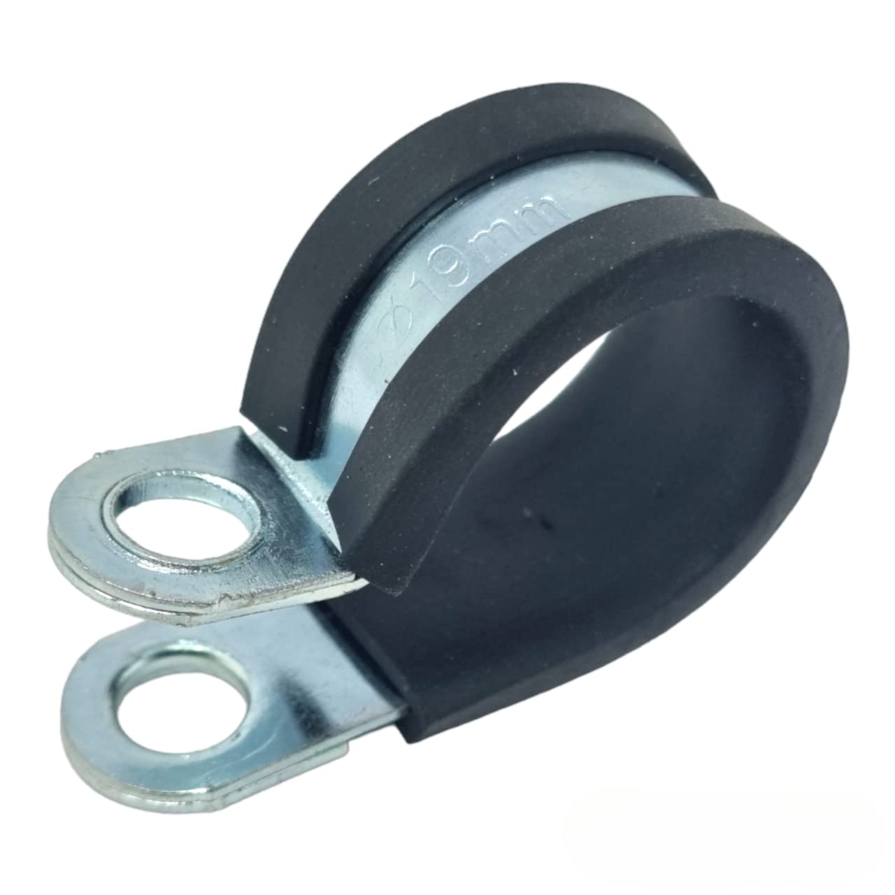 19mm Rubber Lined P Clips Steel Hose Pipe Clamp - Pack of 5