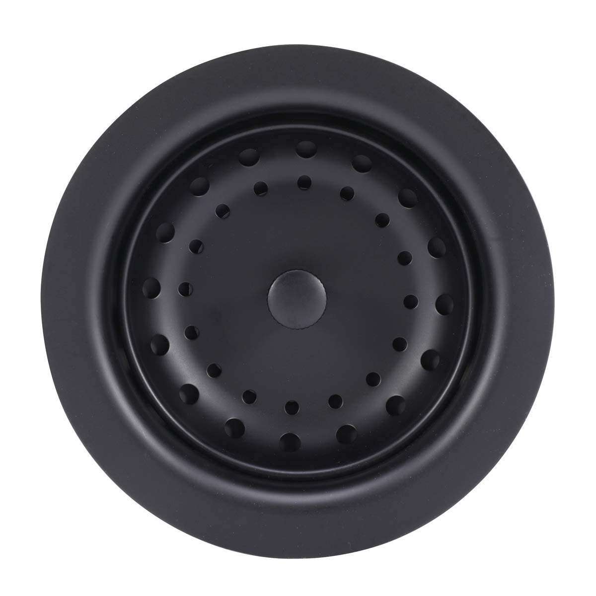 KONE Fregadero de cocina de 3-1/2 pulgadas, colador de cesta de acero inoxidable con montaje de drenaje, acabado negro, resistente al óxido y duradero