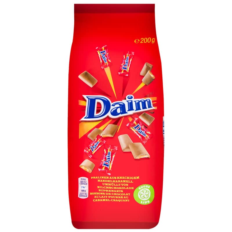 Daim Chocolate Smooth Milk Chocolate With Crunchy Almond Caramel Centre 200Gram