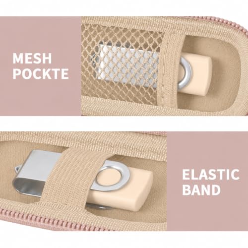 Image of USB Flash Drive Case, SD Card /Thumb Drive /Memory Cards Holder, Bag Only | SDXC /SDHC Storage, Electronic Accessories Organizer for SanDisk / for Samsung, for Students /IT /Office /School /Travel, RoseGold