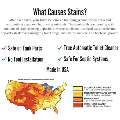 NeverScrub Self Cleaning Toilet - Automatic Toilet Bowl Cleaner Last Up 3 Months Continuous Cleaning - Refillable Toilet Bowl Cleaner for Stains, Rings, and Odor – 2 Pack - Image 4