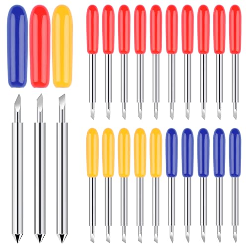 40 pcs replacement cutting blades fine point blade compatible with explore air 2air 3makermaker 3 20 pcs standard blades 10 pcs deep cutting blades and 10 pcs fine point blades