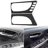 Auto Front Door Handle Panel Decal 2pcs Premium Sticker Compatible with Lexus IS250 2014 2015/IS200t 2016 2017/IS300 2016-2020/IS350 2014-2020 Interior Trim Accessories Real Carbon Fiber Black - B