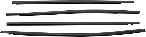 Miniatura 2 de MotorFansClub 4 tiras de sellado de ventana para Honda Civic Hatchback tipo R 2016 2017 2018 2019 2020 2021, tira de sellado exterior para puerta,