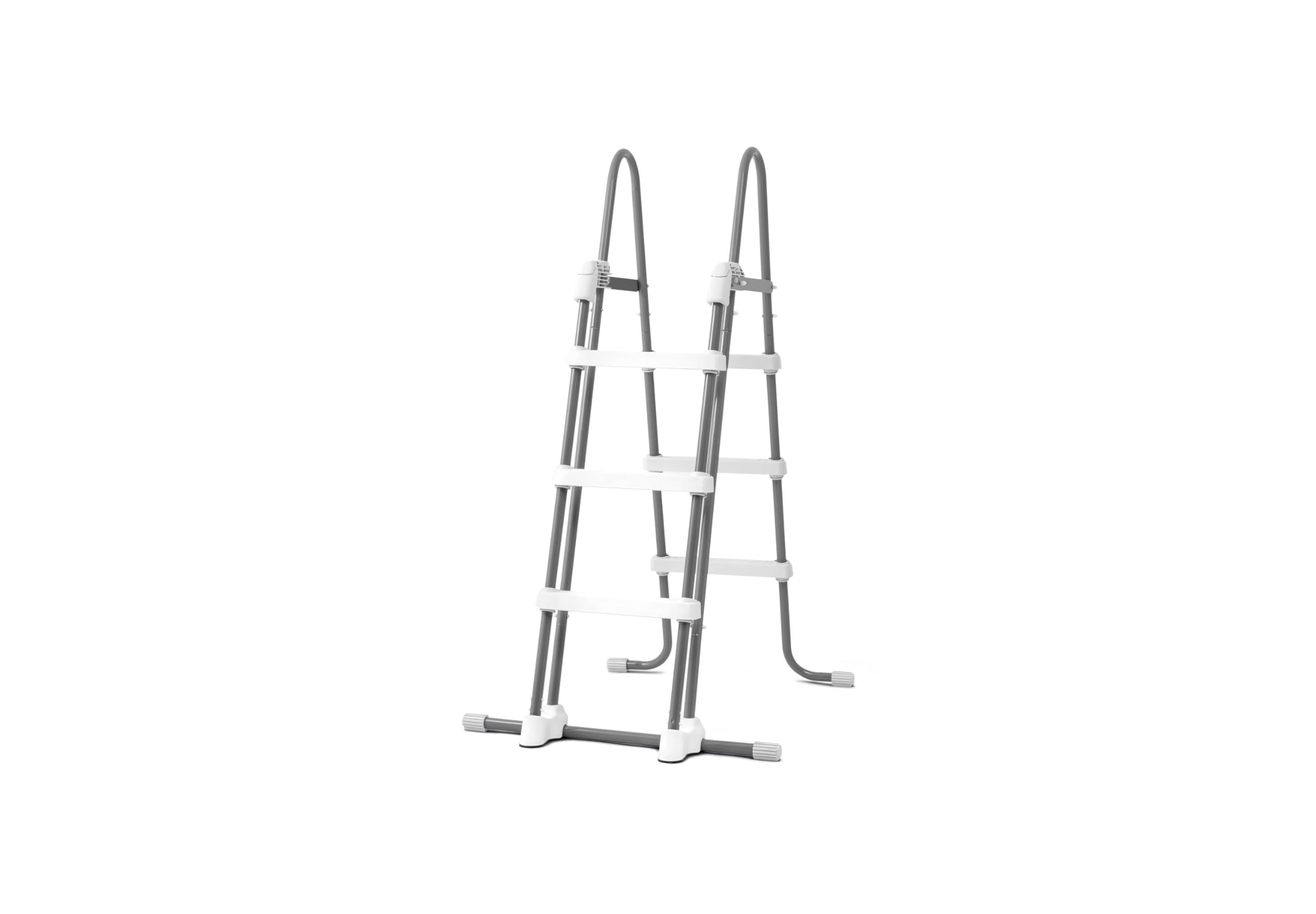Intex - Piscina Desmontable, Gris, D427x107 cm, Capacidad para 12.706 litros, Escalera, Tapiz, Cobertor, Estructura metálica, Montaje 45 Minutos, Conexiones Ø32 mm (56083)