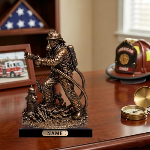 Estatua Decorativa Bombero Personalizada 2D para Escritorio miniatura 2