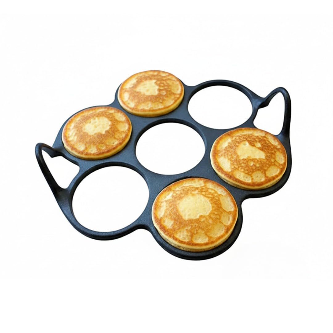 Moule à 7 Blinis Starflex En Silicone Noir 7 Cm - Pratique Et Antiadhésif