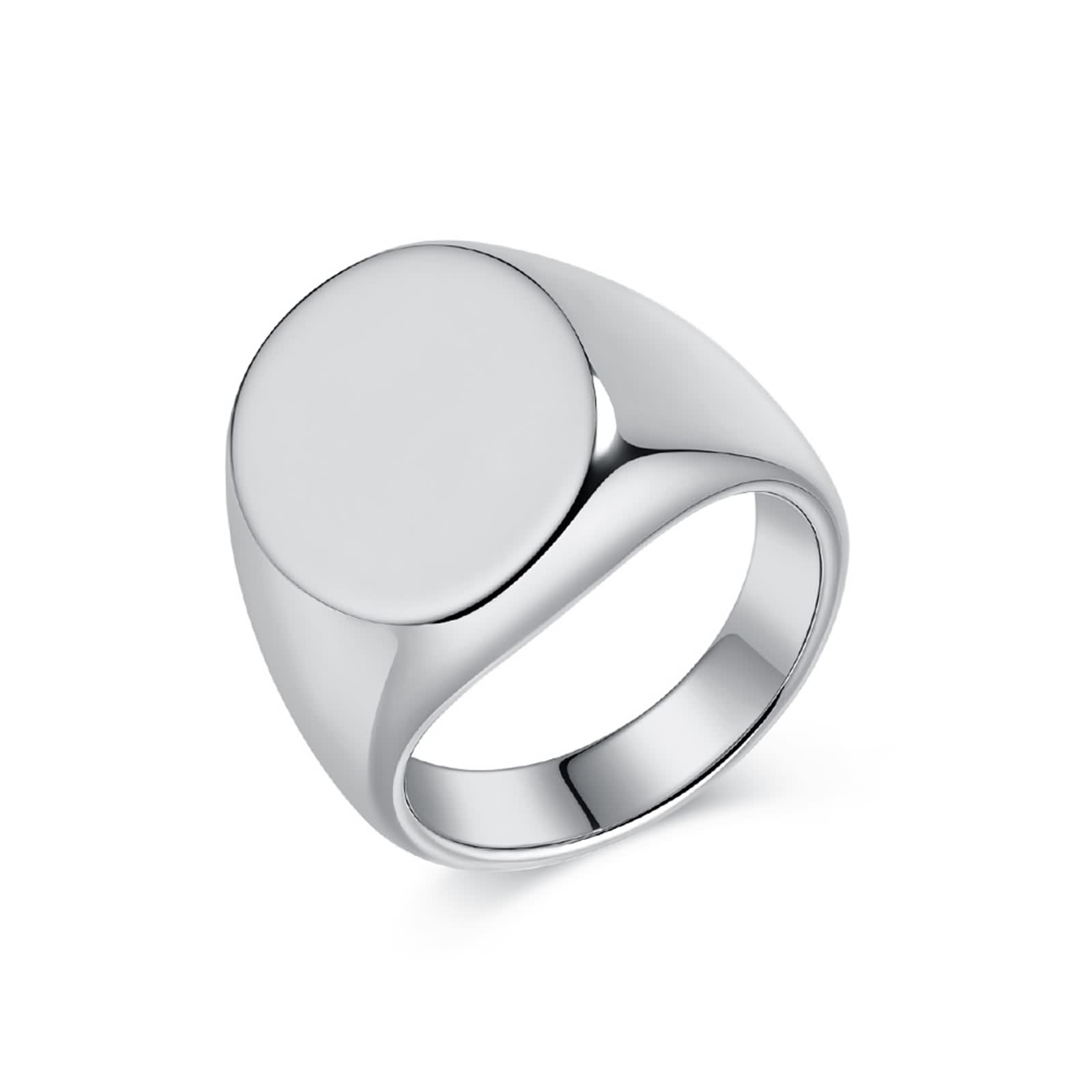 Anillos de boda para hombres, anillo de sello pulido Anillos de boda