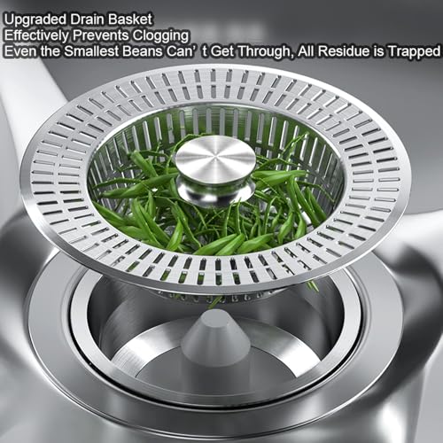 Colador para fregadero de cocina de acero inoxidable miniatura 3