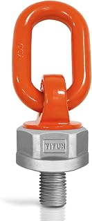 1 Pcs Swivel Eye Bolt Hoist Ring 1-1/2" x 54 Standard Load Capacity 22000 Lbs, American Standard Universal Heavy Duty Swivel Hoist Ring 360° Rotation Made of Alloy Steel, Tensile Strength > 1080MPa