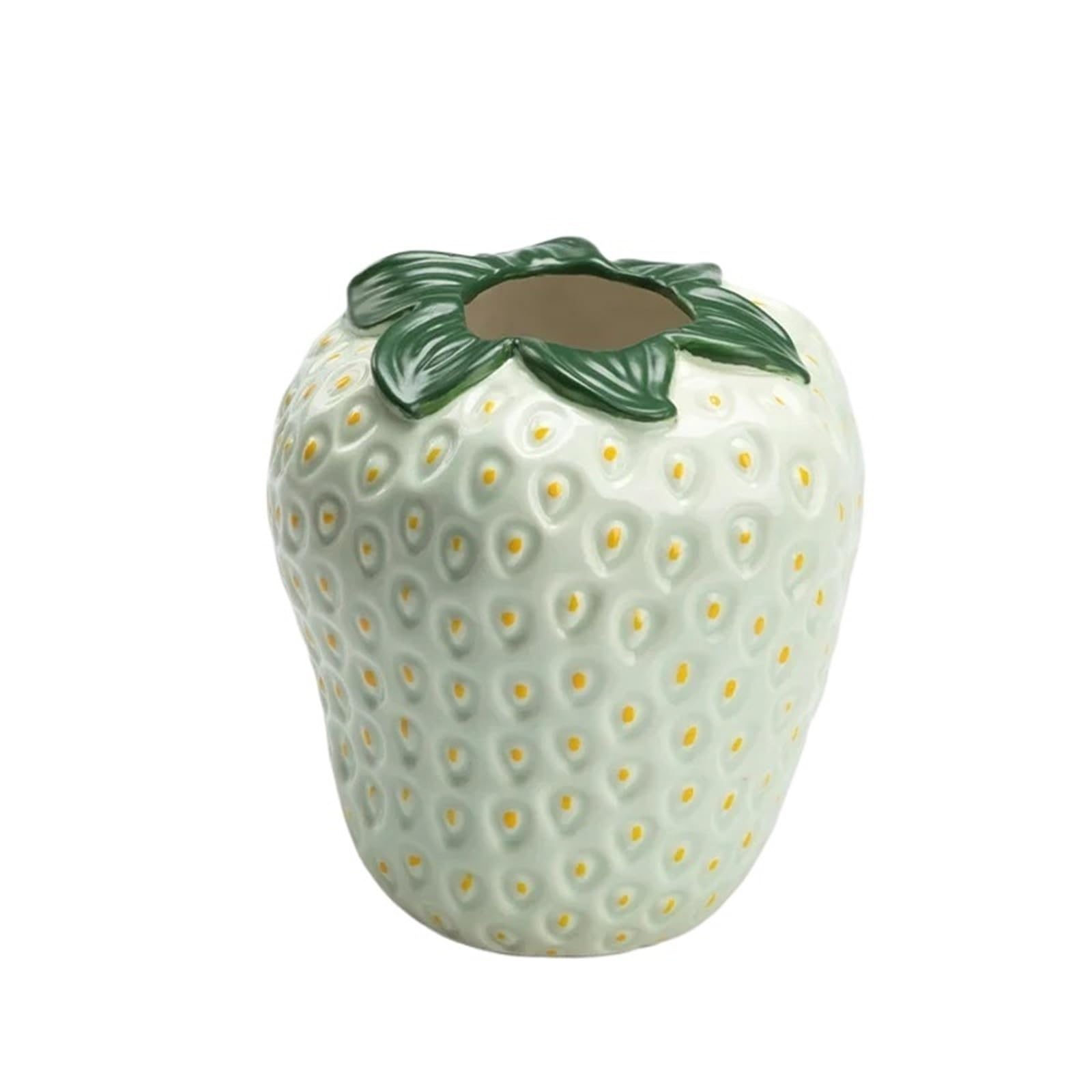 Fruit Vases Strawberry Vase Ceramic Cartoon Fruit Floral Arrangement Accessories Hydroponics Terrarium(Color 2)