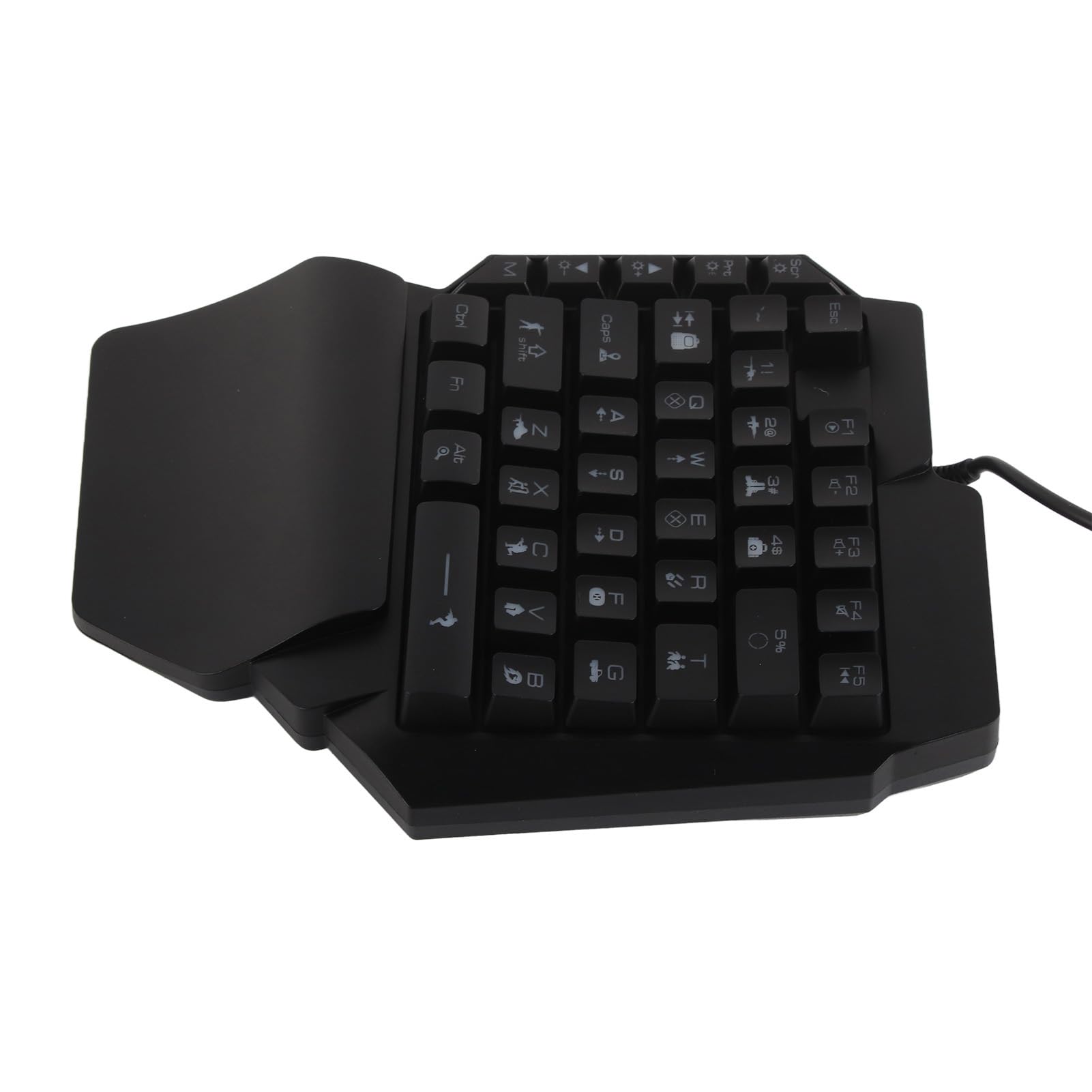 Mini Gaming Mouse e Tastiera Mezza Mano Gaming Keyboard MUS Combo USB LED LED Sfondo Mouse e con Convertitore per Xboxone