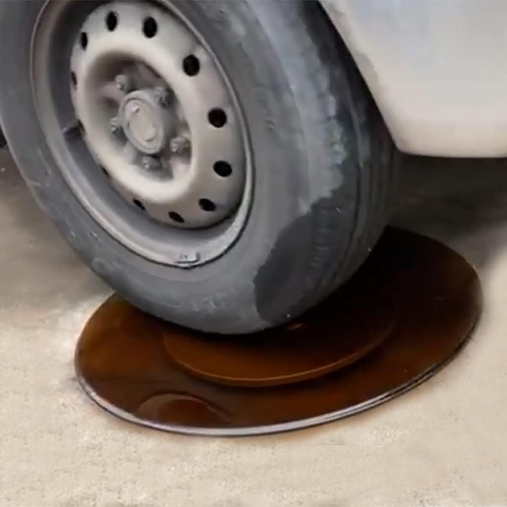 Brown 60/70/80CM Turntable Tempered Glass Lazy Susan Round High Temperature Resistance Tabletop Rotating Serving Tray Aluminum Base with 6 Leg Nails