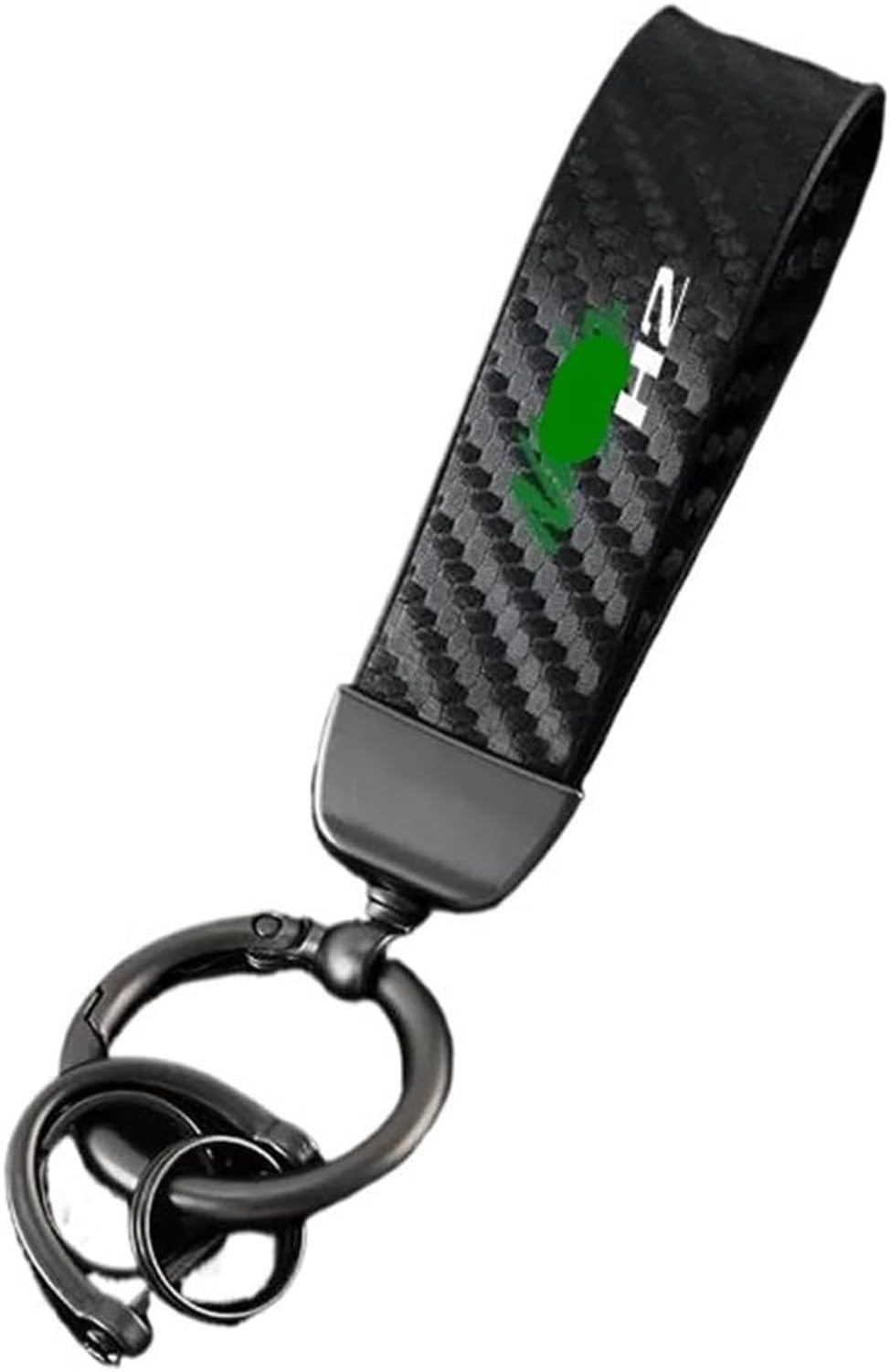 XIUNYIE Genuine Leather Motorcycle Keyring Horseshoe Buckle Key Chain for K&AWAS&AKI Badge, a