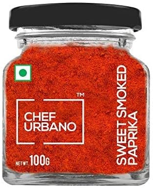 Chef Urbano Smoked Paprika Sweet 100g | Produce of Spain | Pimentos | Smoky Flavour | No Artificial Colours | No Preservatives | Vegetarian | 100% Pure & Natural