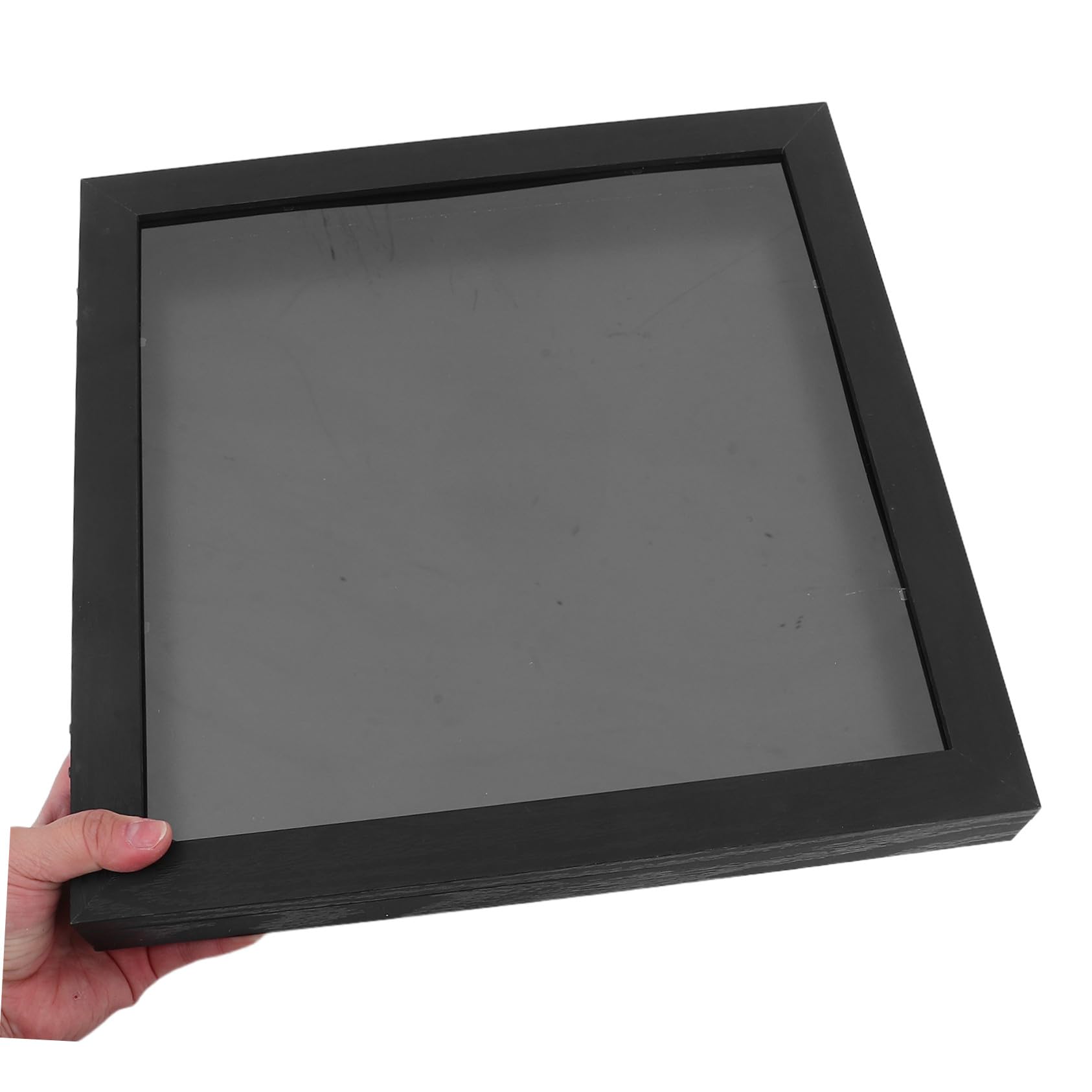 Mipcase Marco de Camiseta de Fútbol de Madera Negro 13x13 Pulgadas