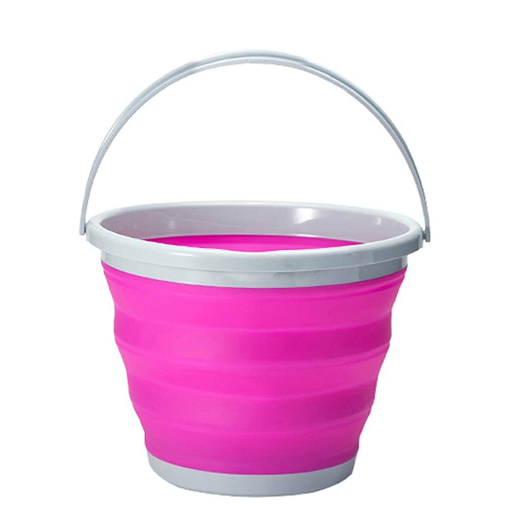 Cubo Redondo Plegable de plástico de Silicona, Ideal para Cualquier ocasión como;Cocina, Exterior, Camping, Senderismo, Pesca, Oficina o Eventos Deportivos. Present