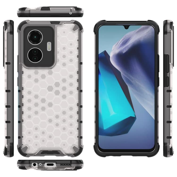 Image of Prime Retail Hard PC Back Case Cover for Vivo T1 44W 5G Anti Slip Ultra Thin Shockproof Reinforced Corners (Transparent)