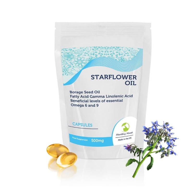 STARFLOWER Borage Seed Oil Softgel GLA 180 Capsules Capsules - 500mg Gamma-Linolenic Acid - Enhanced Formula for Optimal Health