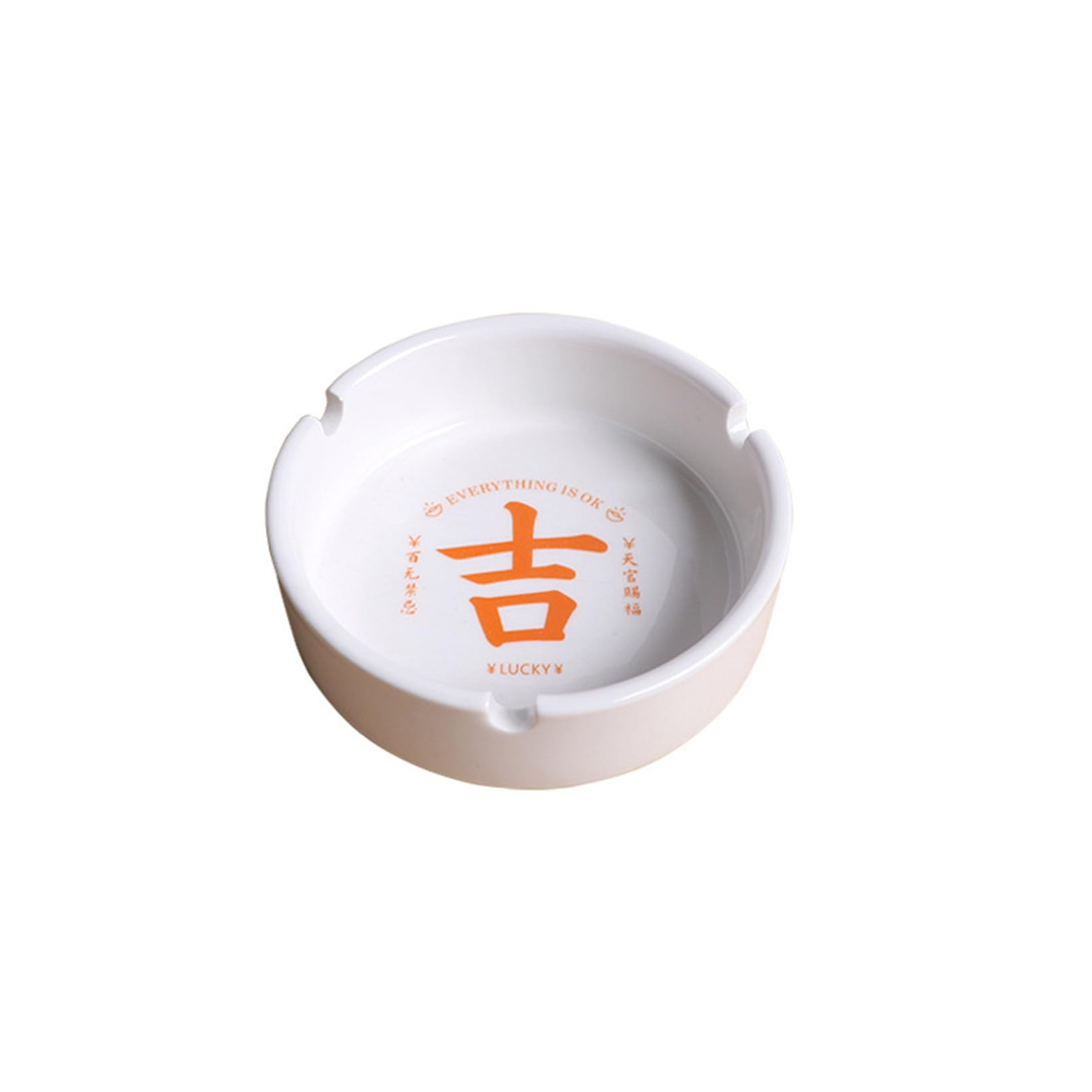 Ashtray Ceramic 2 Pieces Chinese Minimalism Cigarette for Men and Women,Outdoors and Indoors Ash Tray
