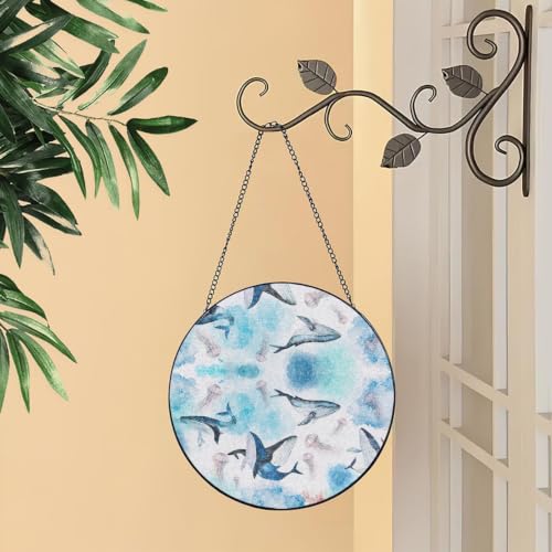 Atrapasueños de cristal de ballenas y medusas, adorno colgante para regalo de mujer 7