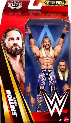 Mattel WWE Elite Collection Top Picks Seth Rollins 6" Action Figure | Action Figures & Accessories Set, Collectible with Swappable Hands & Ring Gear, For Kids & Collectors - image 2