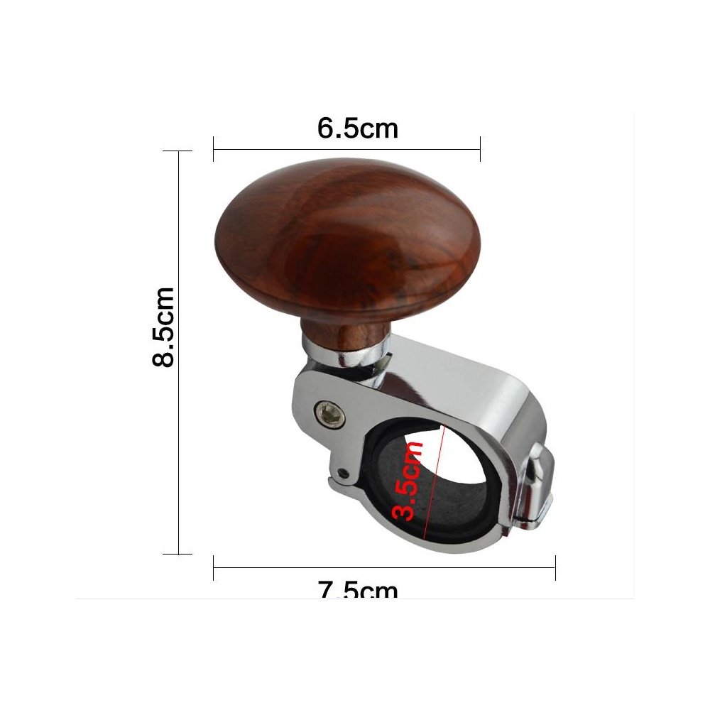 Metal + ABS Truck Steering Wheel Suicide Spinner Handle Power Ball Booster Spin Knob Clamp Fit for Universal Car (Black)