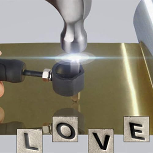 Miniatura 3 de Juego de punzones con letras mayúsculas, 1/8 pulgadas 0.118 in, 26 letras "A-Z", juego de punzones de letras "A-Z", herramientas de perforación de