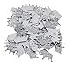 Mybbshower Silver Glitter Crown Stickers 1 3/4 inch Princess Party Decor Wall Stickers Pack of 100