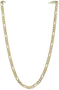 アクセサリー 14K Gold Figaro Chain BELIEVER JEWELRY Amazon.com: Real 14kt Yellow Gold 7mm Flat Figaro Chain; 24