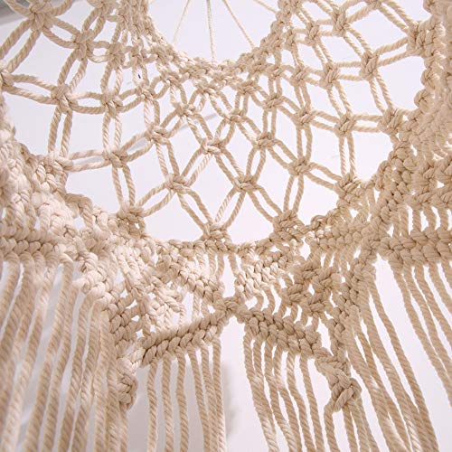 Achart Macrame Lamp Shade Boho Hanging Pendant Light Cover Lamp Shade Ceiling Light Shade Bedroom Living Room Nursery Dorm Room Bohemian Home Decor Bulb Not Included (Ivory) #TOP3