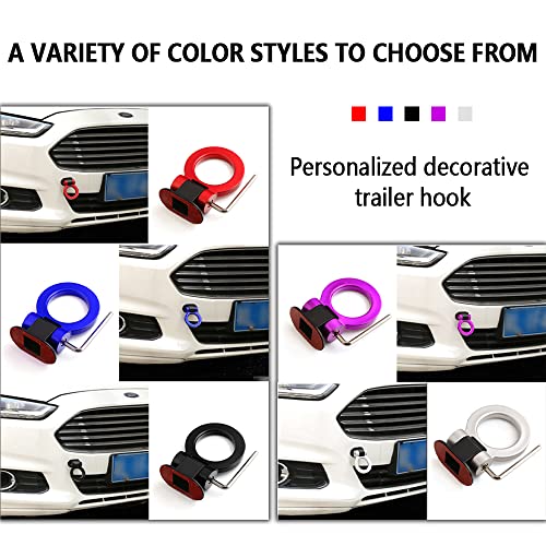 Towing Hook for Car Decoration,Stylish and Personalized Adhesive Car Hooks Universal Auto Exterior Accessories(Suitable for Decoration Only） (Purple) - Thumbnail 6