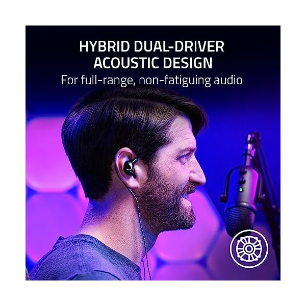 Razer-Moray-in-Ear-Monitor-for-Streaming-Hybrid-Dual-Driver-Acoustic-Design-Ergonomic-Low-Profile-Shape-Passive-Noice-Isolation-Braided-Over-Ear-Wires-Custom-Ear-Tips-Carrying-Case-Black Razer-Moray-in-Ear-Monitor-for-Streaming-Hybrid-Dual-Driver-Acoustic-Design-Ergonomic-Low-Profile-Shape-Passive-Noice-Isolation-Braided-Over-Ear-Wires-Custom-Ear-Tips-Carrying-Case-Black