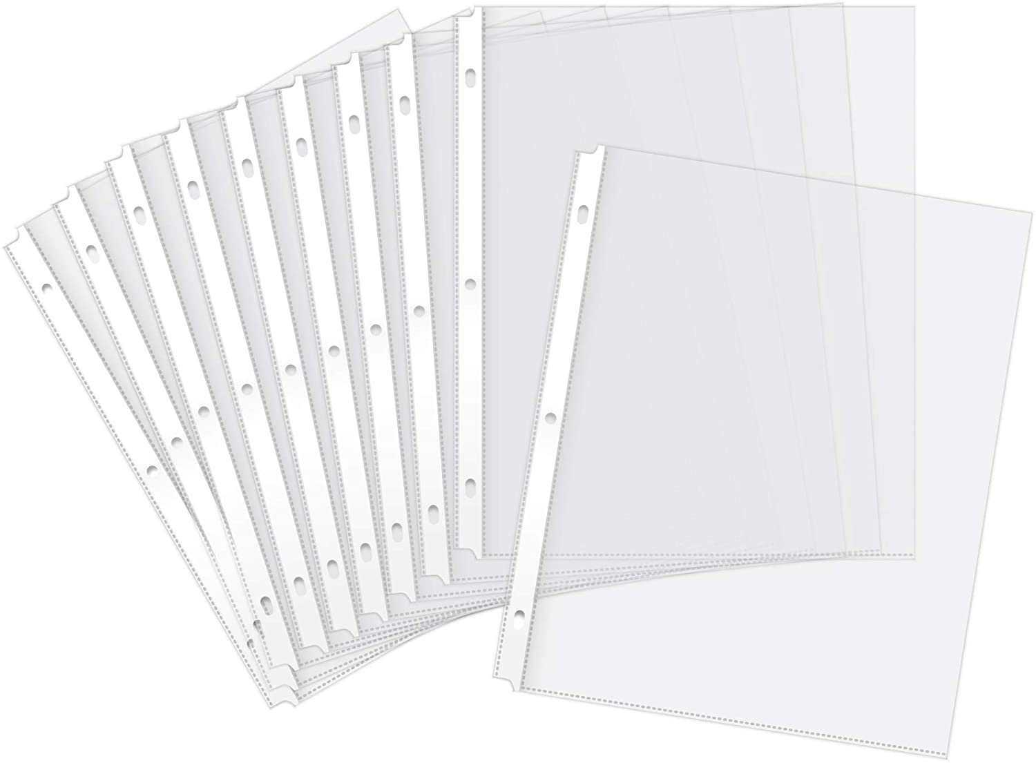 Protezioni per fogli | Confezione da 500 pellicole protettive per fogli per 3 raccoglitori ad anelli, 21,5 x 28 cm