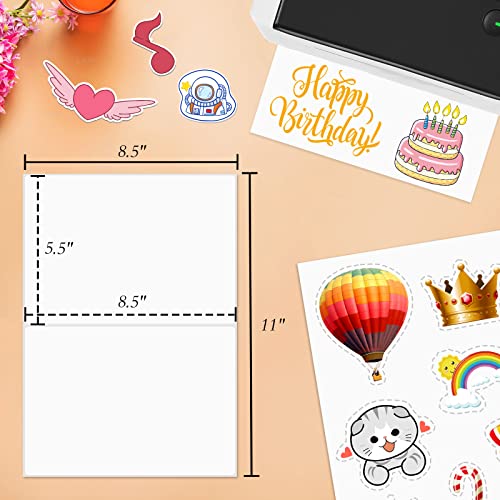 Image of 1000 Rounded Corner Half Sheet Labels, Self Adhesive Shipping Label for Laser and Ink Jet Printers, White Blank, 2 Labels Per Sheet (500 Sheet)