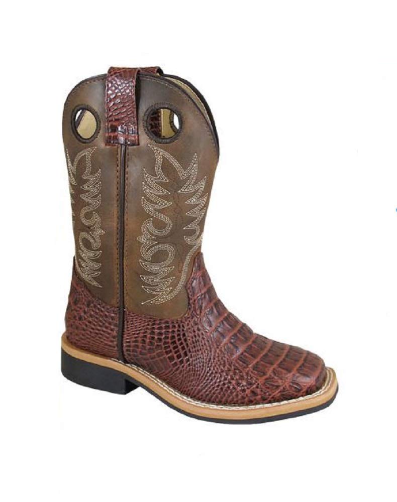 Smoky Mountain Kids Child's 9 Cognac Gator Look Leather Cowboys Boots