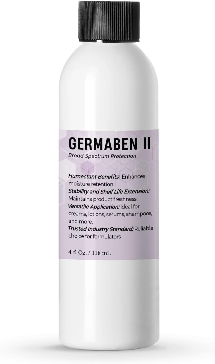Germaben II Liquid (4 Ounces / 118 mL) Germaben ii - Natural Preservative for Making Lotion, Cream and Shampoo, Germaben ii Natural Preservatives for DIY Cosmetic Products by Talsen Chemicals